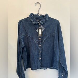 Sevigny denim shirt in medium blue denim